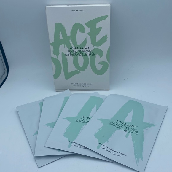 Aceology Hyaluronic Acid Intensive Repairing biodegradable face Mask set of 4 - Picture 1 of 6